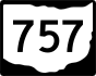 State Route 757 marker