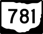 State Route 781 marker