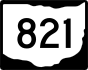 State Route 821 marker