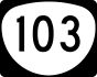 Oregon Route 103 marker