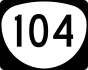 Oregon Route 104 marker