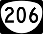 Oregon Route 206 marker
