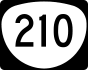 Oregon Route 210 marker
