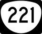 Oregon Route 221 marker