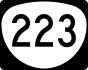 Oregon Route 223 marker