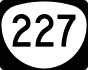 Oregon Route 227 marker