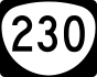 Oregon Route 230 marker