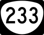 Oregon Route 233 marker