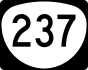 Oregon Route 237 marker