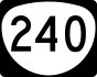 Oregon Route 240 marker