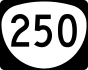 Oregon Route 250 marker
