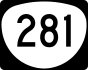 Oregon Route 281 marker