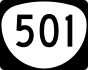 Oregon Route 501 marker