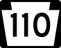 PA Route 110 marker
