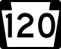 PA Route 120 marker