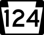 PA Route 124 marker