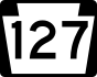 PA Route 127 marker
