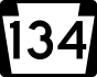 PA Route 134 marker