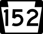 PA Route 152 marker