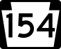 PA Route 154 marker