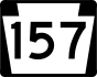 PA Route 157 marker
