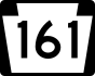 PA Route 161 marker
