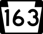 PA Route 163 marker