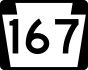 PA Route 167 marker