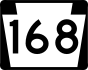 PA Route 168 marker