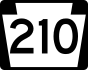 PA Route 210 marker