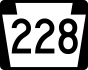 PA Route 228 marker