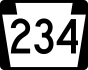 PA Route 234 marker