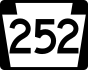 PA Route 252 marker