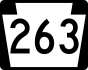 PA Route 263 marker