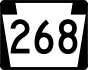PA Route 268 marker