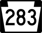 PA Route 283 marker