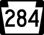 PA Route 284 marker