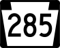 PA Route 285 marker