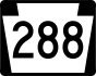 PA Route 288 marker