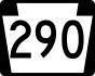 PA Route 290 marker
