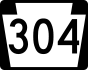 PA Route 304 marker