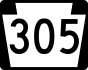 PA Route 305 marker