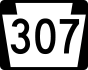 PA Route 307 marker