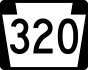 PA Route 320 marker