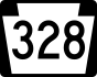 PA Route 328 marker