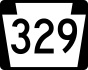 PA Route 329 marker