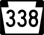 PA Route 338 marker
