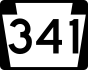 PA Route 341 marker