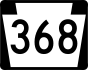 PA Route 368 marker