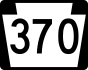 PA Route 370 marker